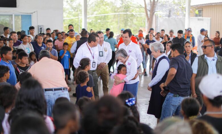 La Presidenta del Sistema DIF Tamaulipas, María de Villarreal conoció de viva voz el drama que viven los migrantes en “Senda de Vida”