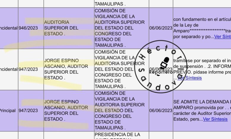 Acepta Juez dos amparos al Auditor Superior del Estado, Jorge Espino, no quiere ser evaluado por el Congreso de Tamaulipas