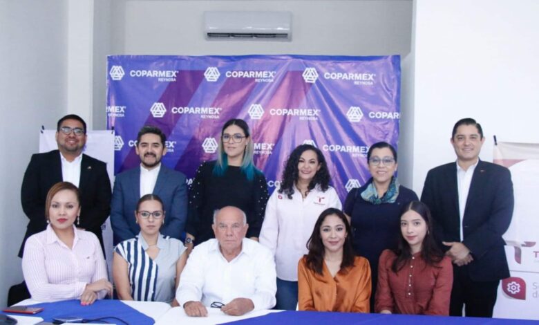 Con COPARMEX Reynosa, la Secretaria Olga Sosa Ruiz, entabla alianza para consolidar la reforma laboral