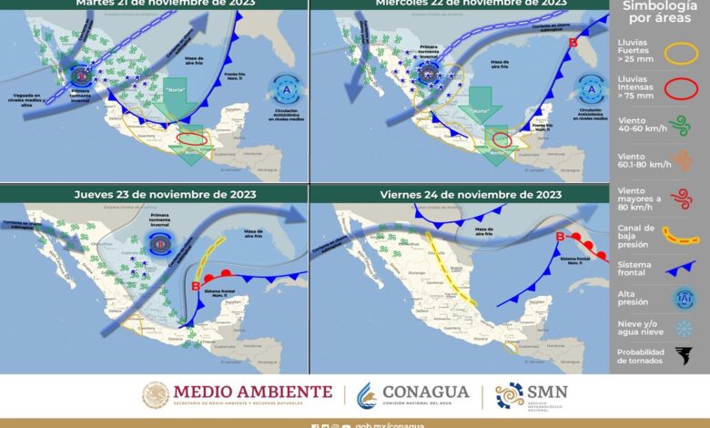 En Matamoros, Nuevo Laredo y Victoria, el frente frío generará temperaturas mínimas de hasta 7 grados a partir de este martes 21